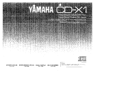 Yamaha CDX-1 - Owners Manual 